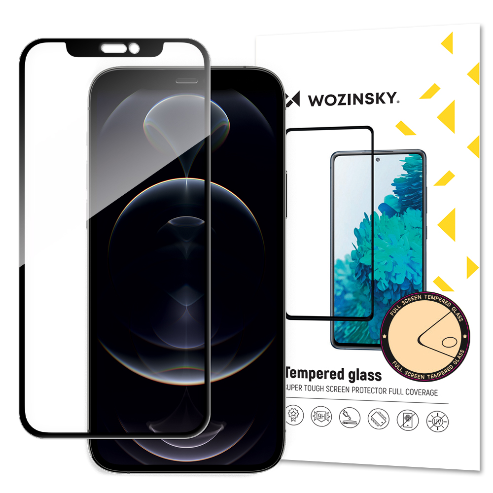 Защитное стекло Wozinsky 5D Full Glue для Apple iPhone 13 Mini case-friendly чёрный