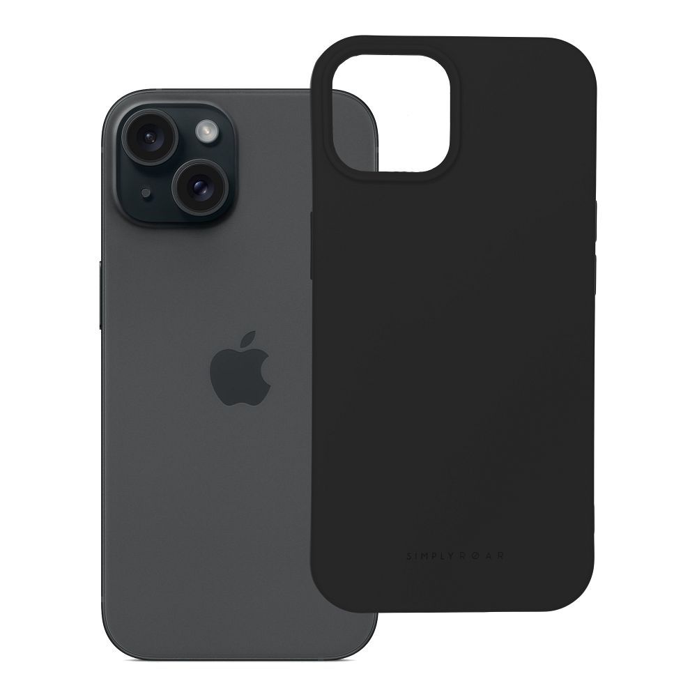 ROAR SPACE viedtālruņa apvalks iPhone 15, melns