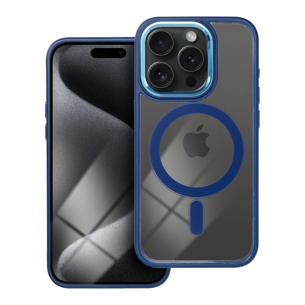 COLOR EDGE MAG COVER viedtālruņa apvalks saderīgs ar Magnētisko IPHONE 15 Pro tumši zils