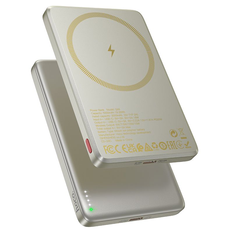 Portatīvais lādētājs saderīgs ar MagSafe Hoco 5000 mAh QC PD 2A 20W Q26 oranžs