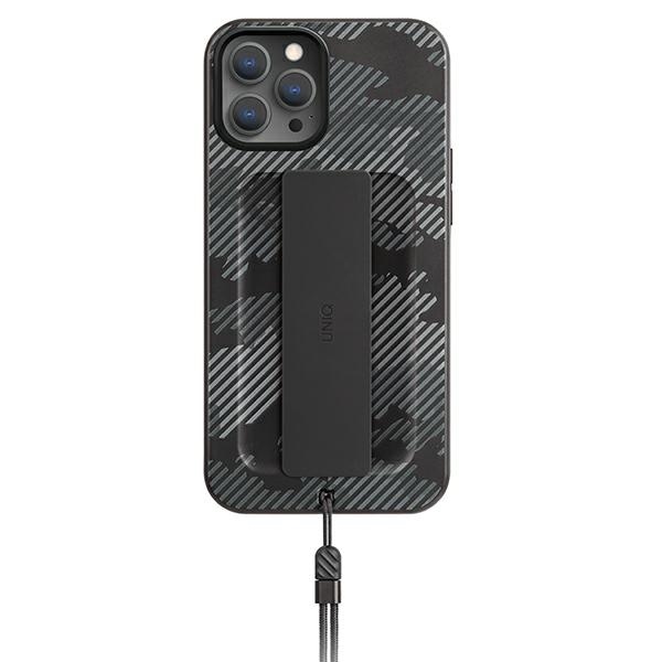 Uniq Heldro viedtālruņa apvalks iPhone 12 Pro Max - melns kamuflāža