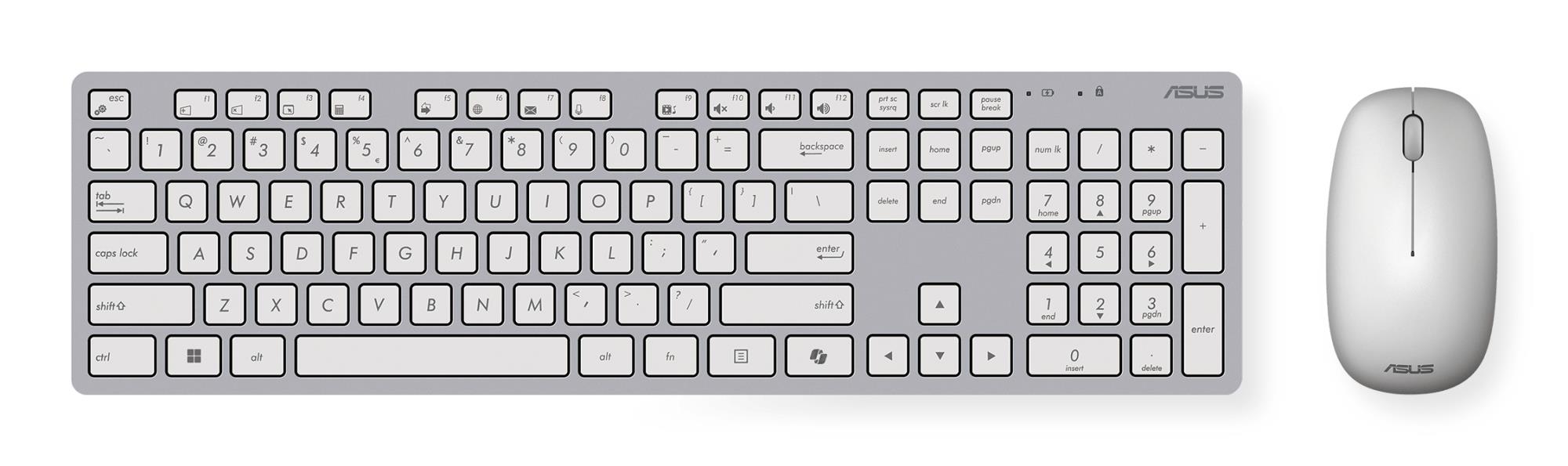 Tastatūra Pele WRL Opt. W5000/WHITE 90XB0430-BKM3A0 Asus
