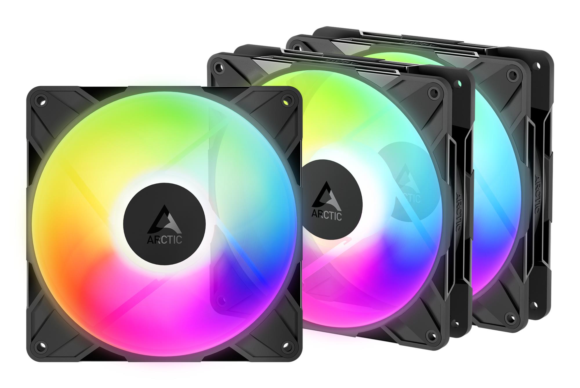 ARCTIC P14 PRO Apgriezts PWM PST A-RGB Augstas veiktspējas ventilatori, 4-pinu, 140mm, 3 gab.