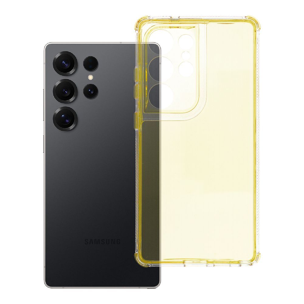 MATRIX CLEAR viedtālruņa apvalks SAMSUNG S25 Ultra dzeltenais