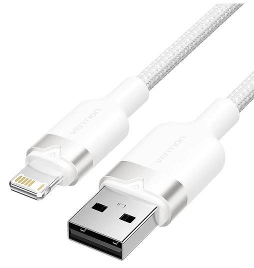 Kabelis USB2.0 uz Lightning 1m balts Vention