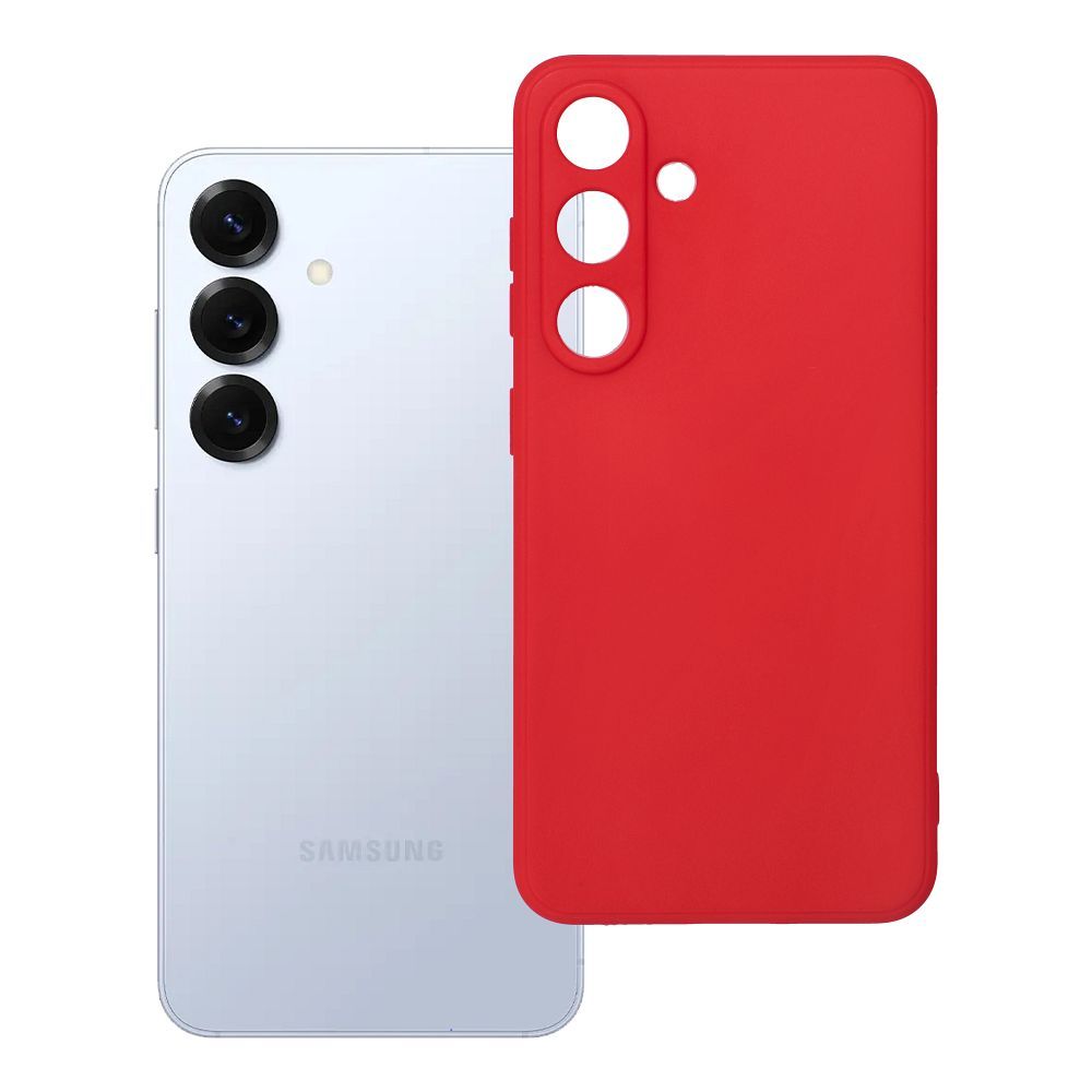 Mīksts viedtālruņa apvalks SAMSUNG S25 sarkans