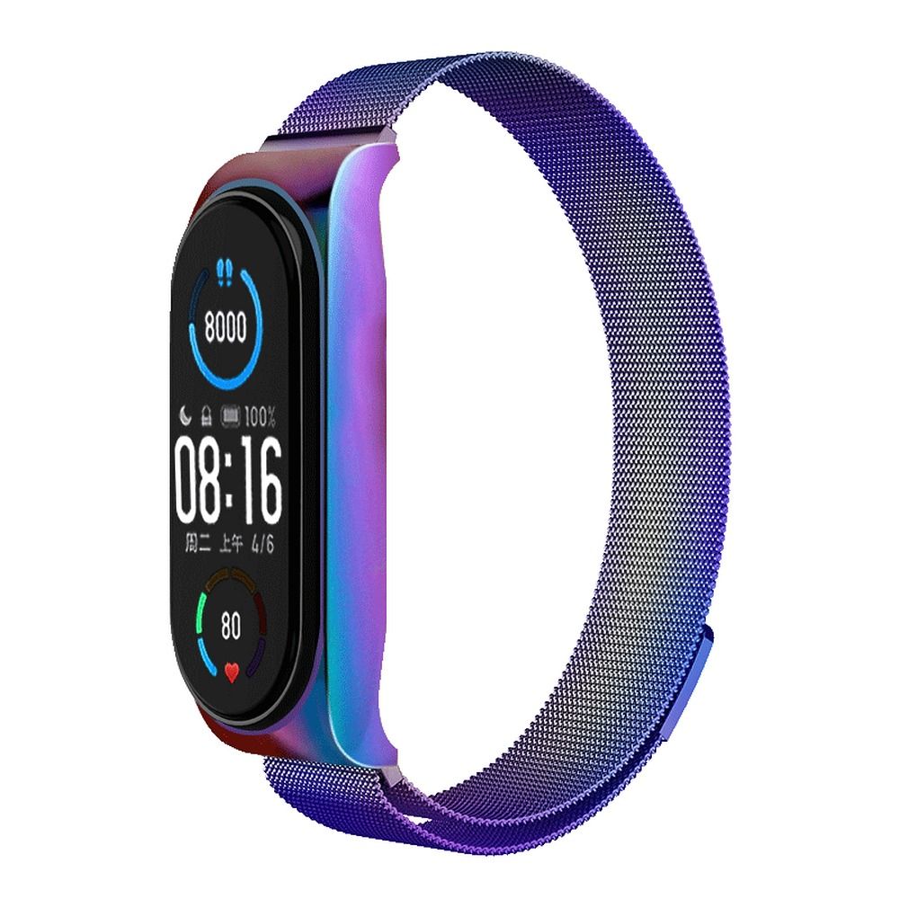 Металлический ремешок для Xiaomi Mi Band 5 / 6 разноцветный (05)