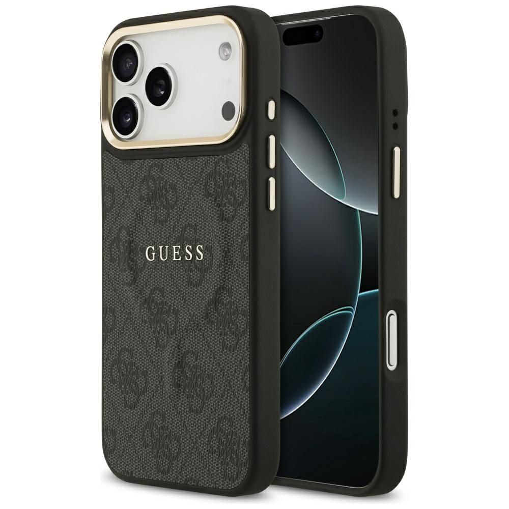 GUESS viedtālruņa apvalks (m) IPHONE 17 Pro Max ar MagSafe saderīgs PU 4G W/ Classic - melns