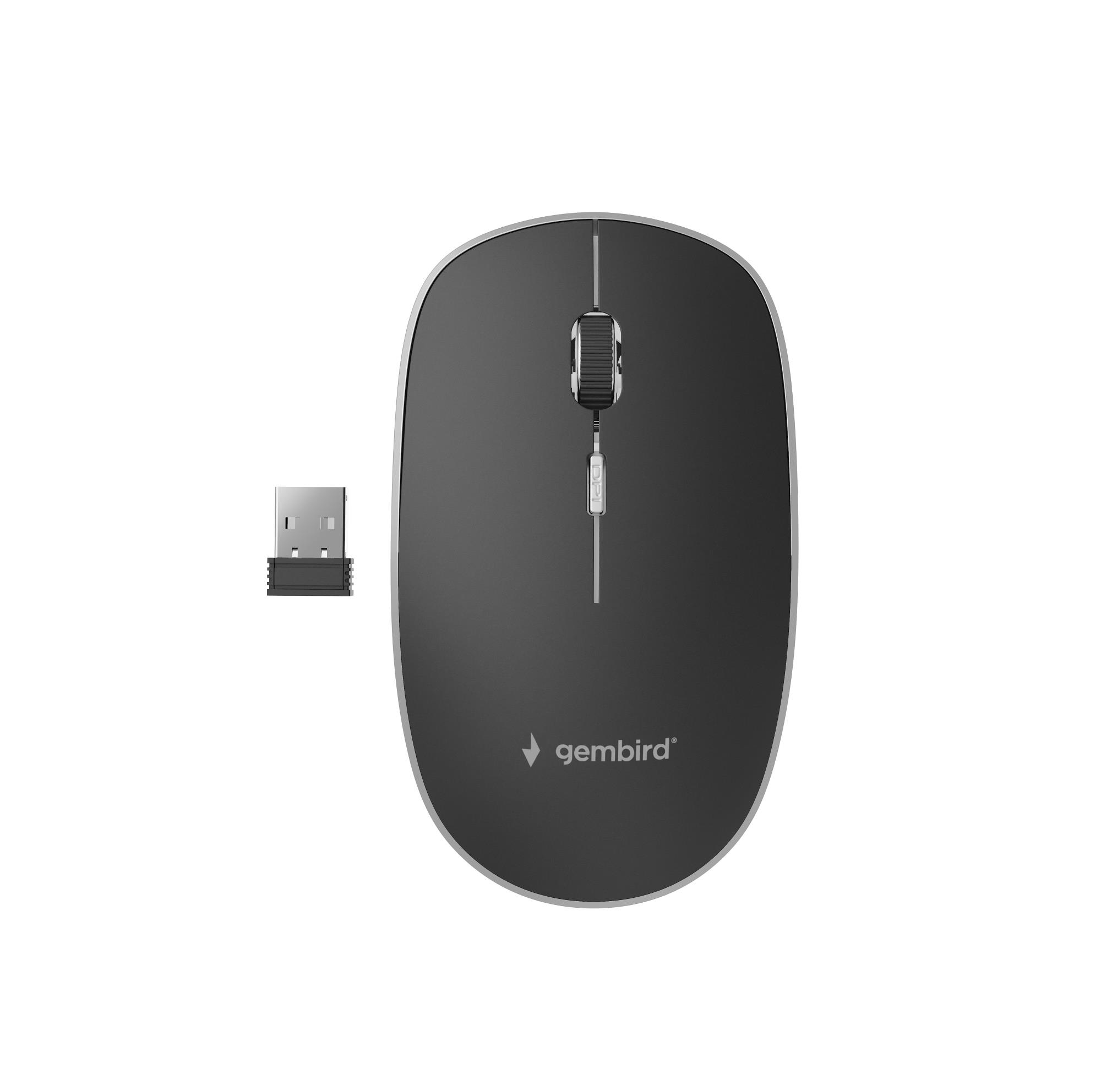 Pele USB Optiskā WRL MELNS/Kluss MUSW-4BS-01 GEMBIRD