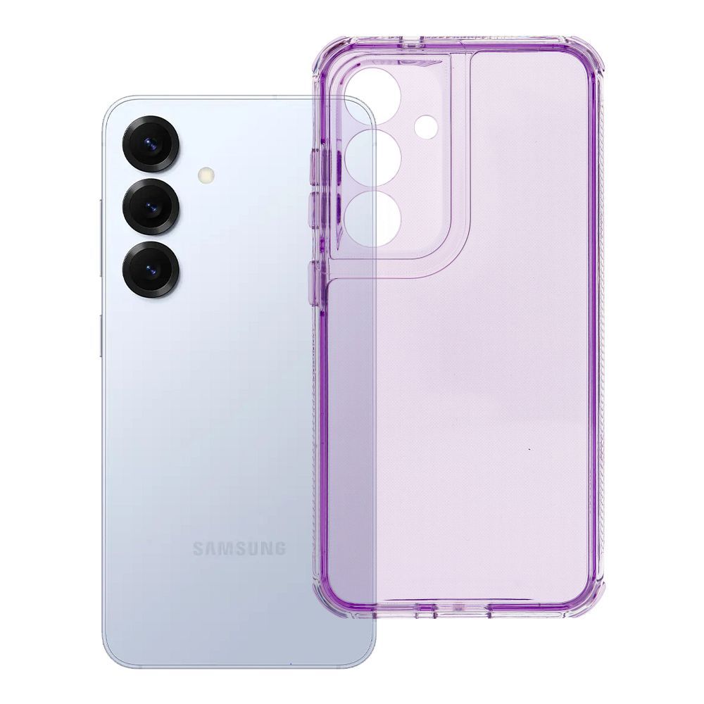MATRIX CLEAR viedtālruņa apvalks SAMSUNG S25 gaiši violets