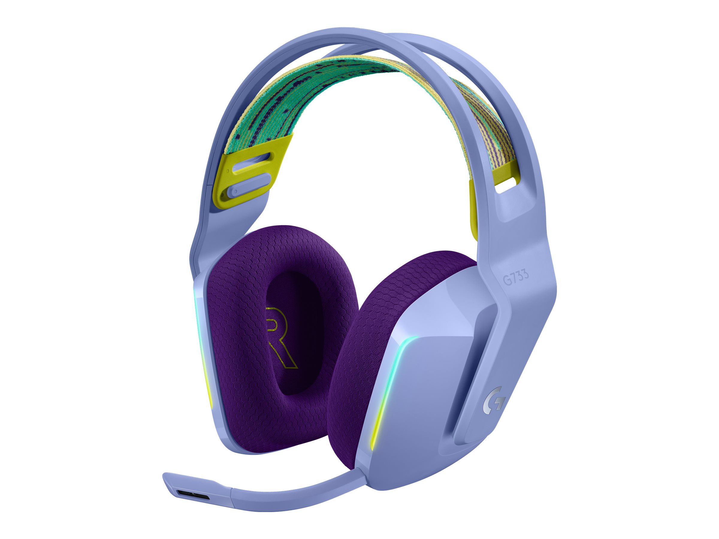 LOGI G733 LightSpeed Austiņas ceriņu