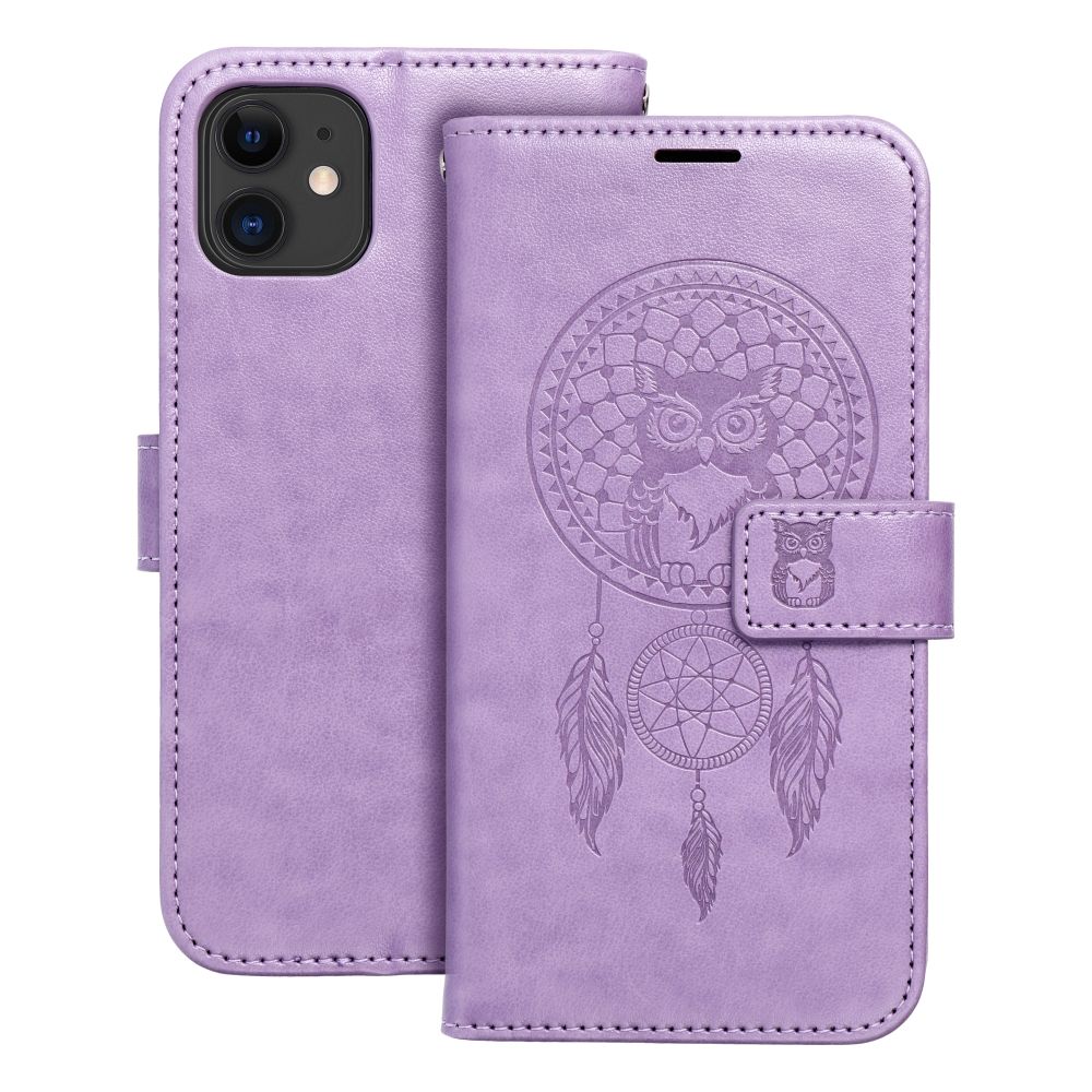 MEZZO grāmatas tipa viedtālruņa apvalks IPHONE 11 ar sapņu ķērāju, violets