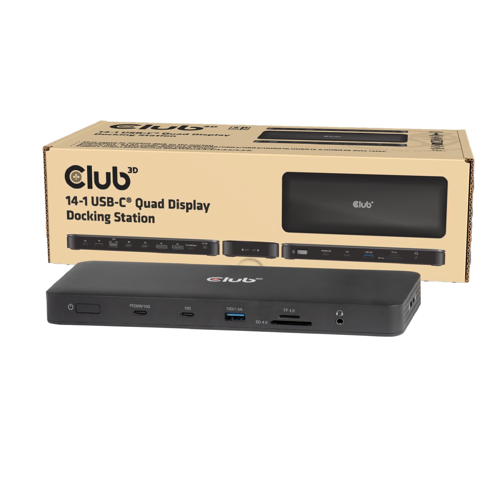 Club3D CSV-2540 dokstacija USB-C 150W 14in1