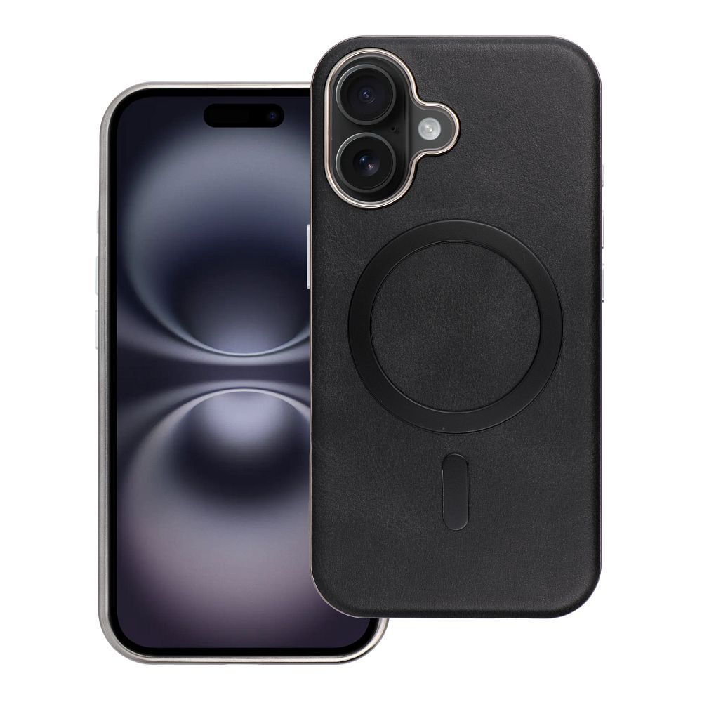 GENTLEMAN MAG COVER Viedtālruņa apvalks, saderīgs ar MagSafe, iPhone 16 PRO MAX melns