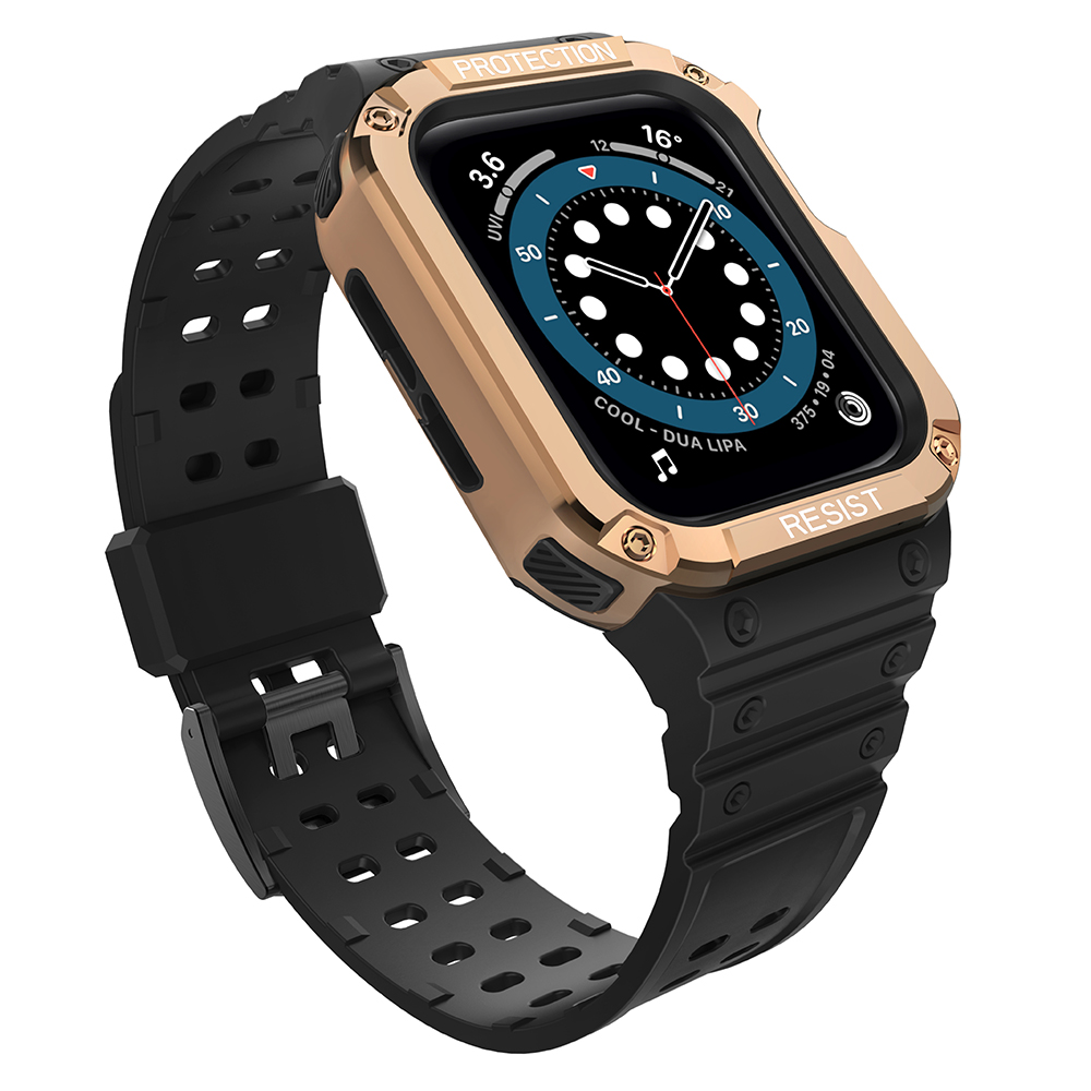Aizsargājošā laikpulksteņa siksna Apple Watch 42/44/45mm – korpusa aizsardzības siksna – melna, rozā