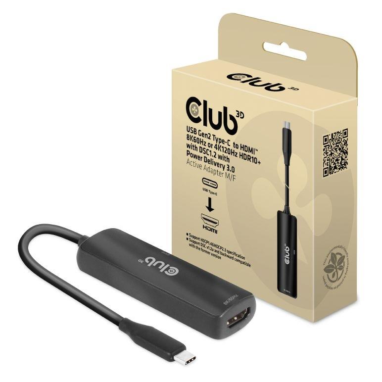 I/O adapteris USB-C uz HDMI M/F CAC-1588 Club3D