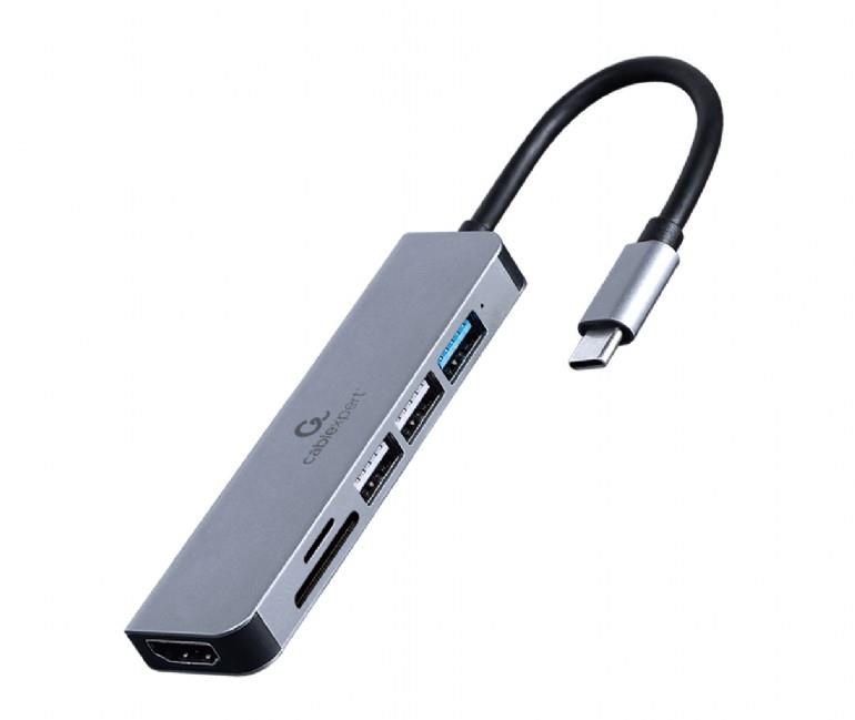 Gembird USB-C uz HDMI/USB3 6in1 adapteris