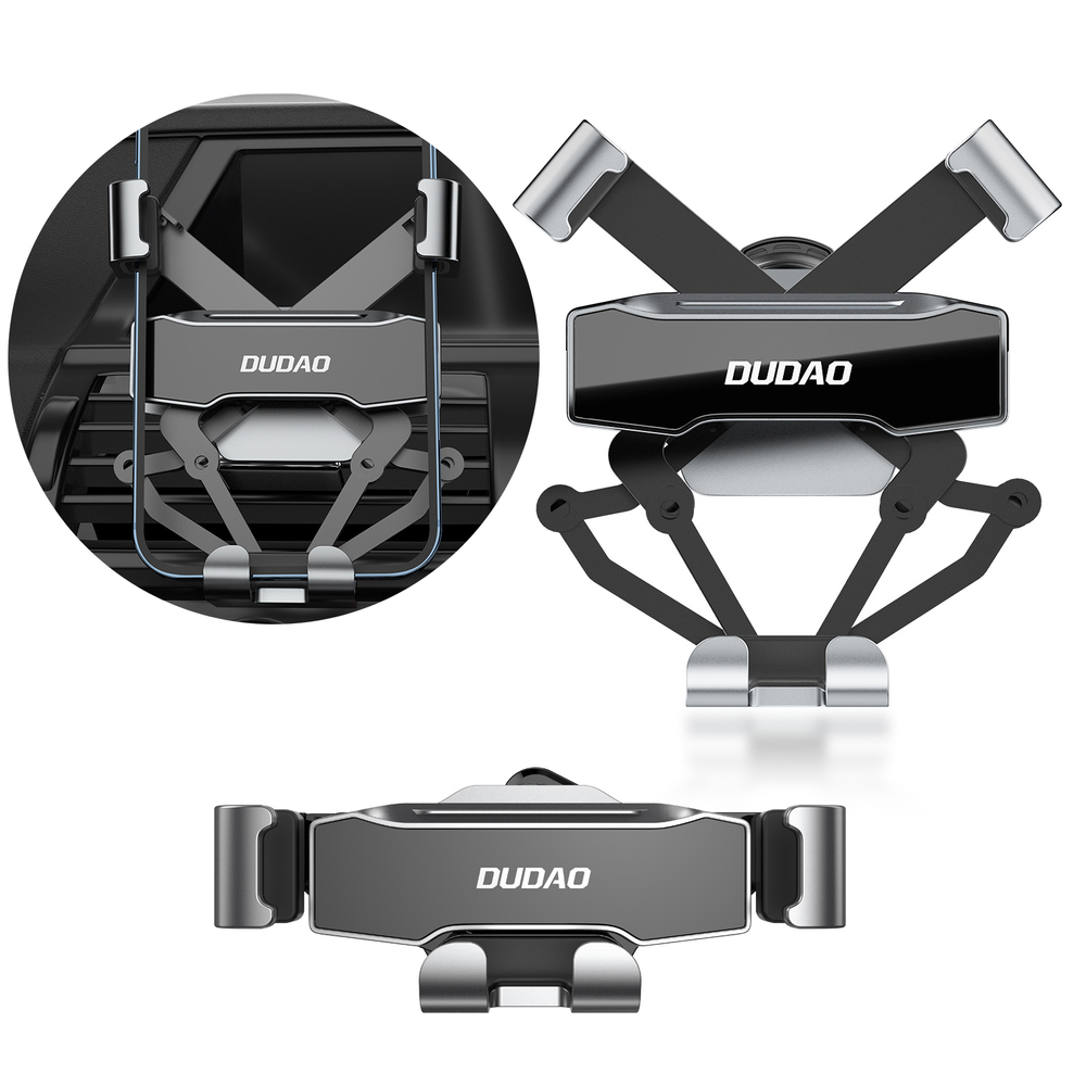 Dudao gravitācijas viedtālruņa turētājs automašīnā, melns (F11Pro)