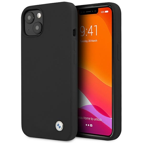 BMW Silicone Signature чехол для iPhone 13 - чёрный