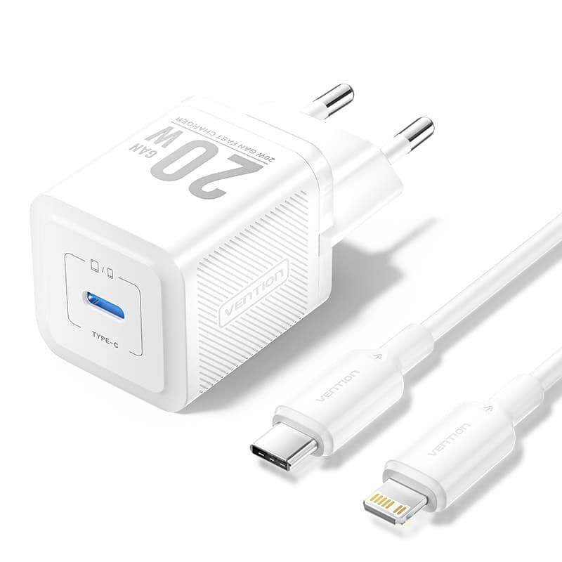 Vention TZ-FEPW0-EU-02 sienas USB-C tālruņa lādētājs 20W