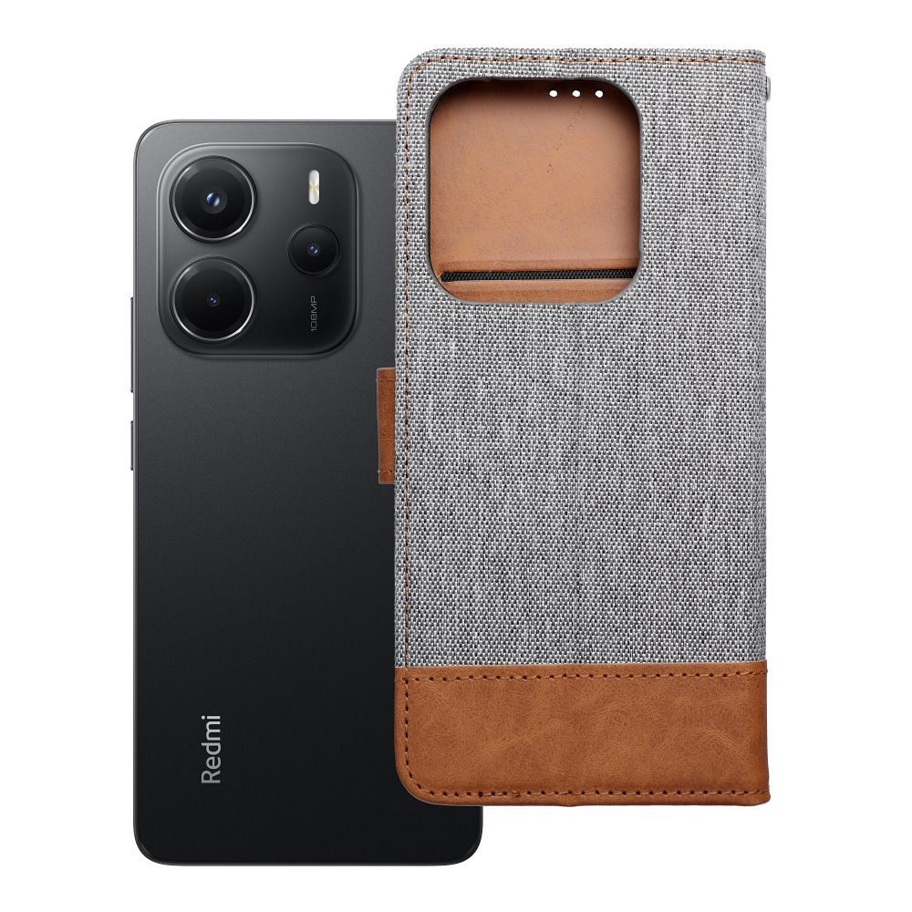 JEANS Book viedtālruņa apvalks Xiaomi Redmi Note 14 5G pelēks