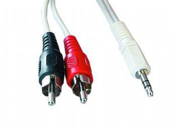 Gembird audio kabelis 1,5m, 3,5mm/2xRCA, M/M melns, sarkans, balts