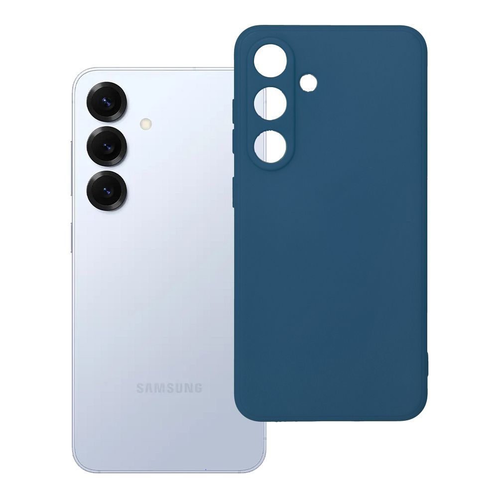 Mīksts viedtālruņa apvalks SAMSUNG S25 tumši zils