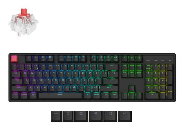 Bezvadu tastatūra KEYCHRON K10 RGB melna