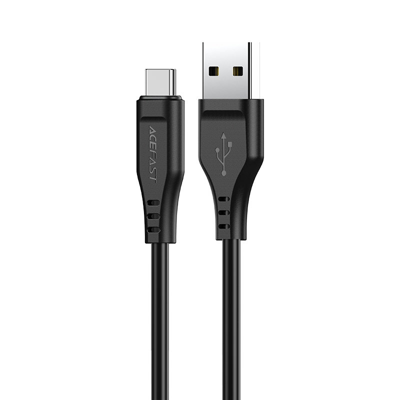 Acefast USB kabelis - USB Type C 1.2m, 3A melns (C3-04 melns)