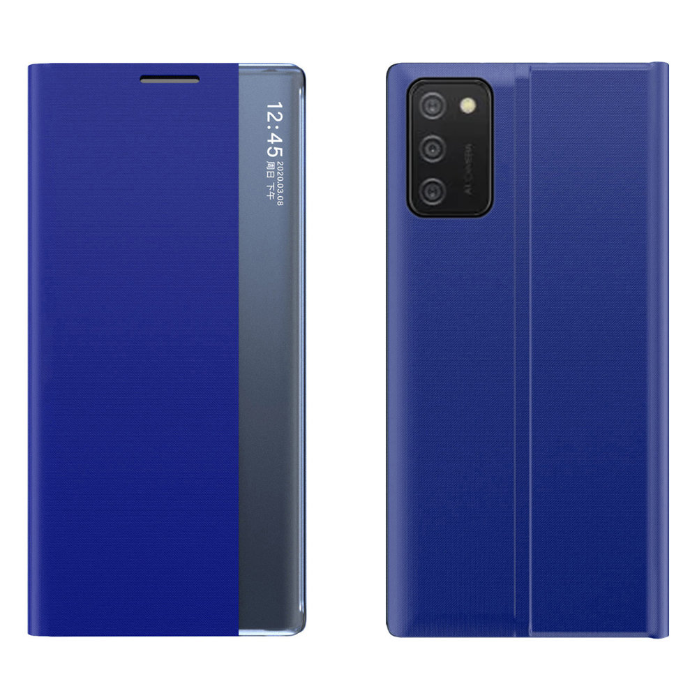 Viedtālruņa vāciņš Sleep Case Samsung Galaxy A03s (166.5) ar statīvu - zils