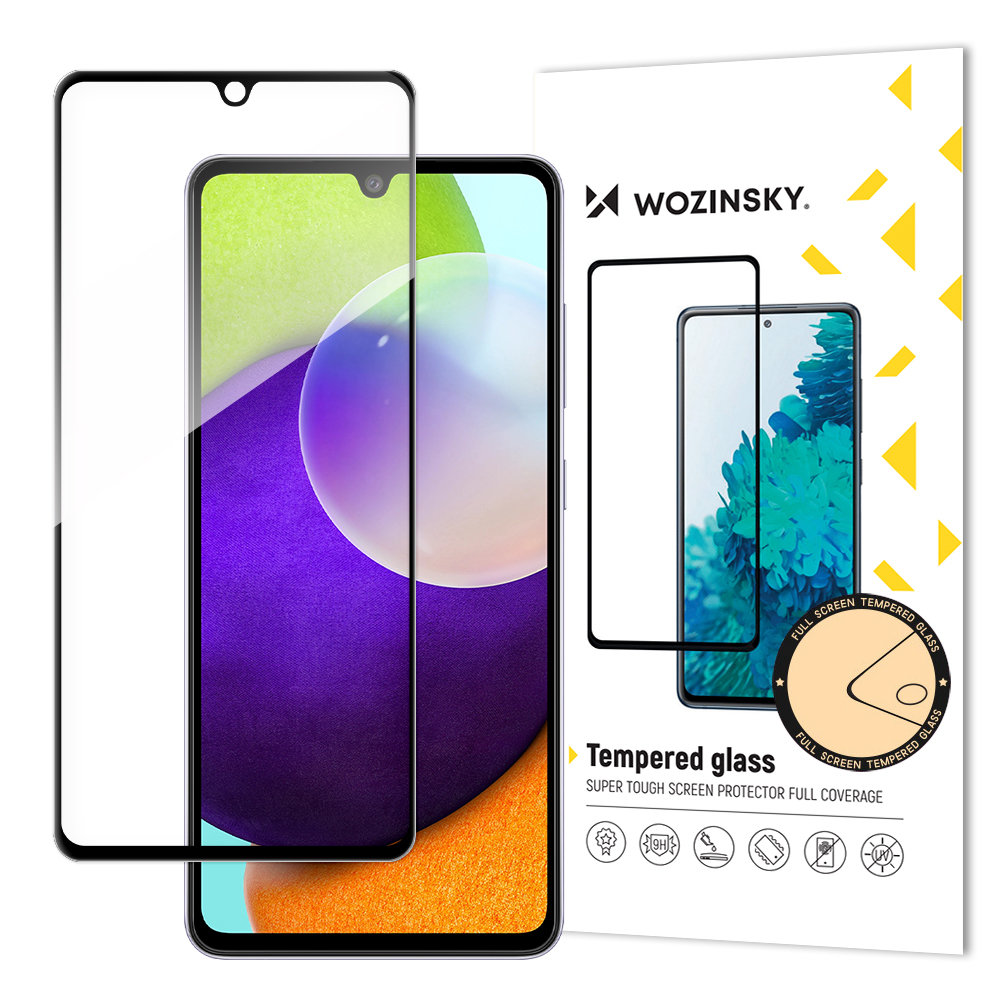 Wozinsky Īpaši izturīgs pilns līmes rūdītais stikls pilns ekrāns ar rāmi apvalkam draudzīgs Samsung Galaxy A33 5G melns