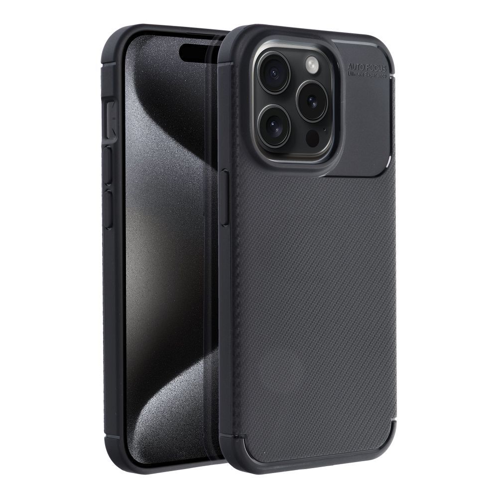 Viedtālruņa apvalks CARBON PREMIUM IPHONE 15 Pro melns