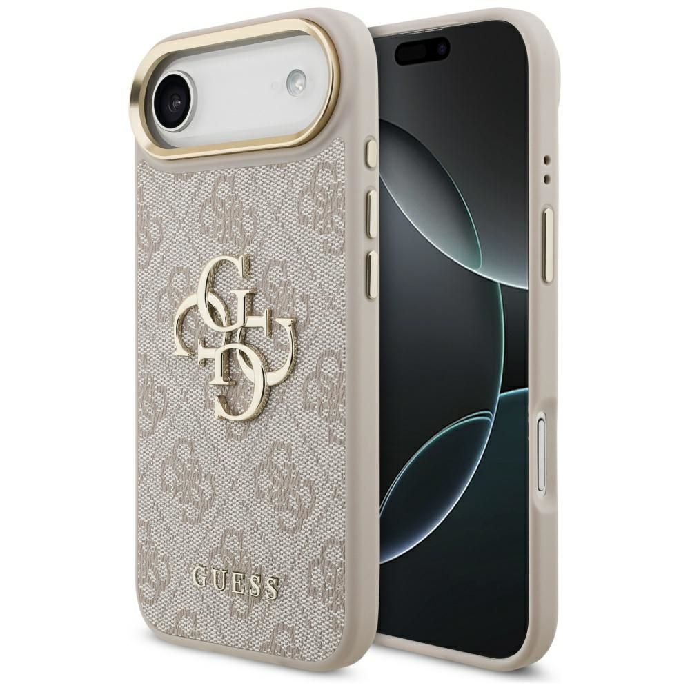 Guess 4G Charms Collection Magnētiskais viedtālruņa apvalks iPhone 17 Pro - brūns