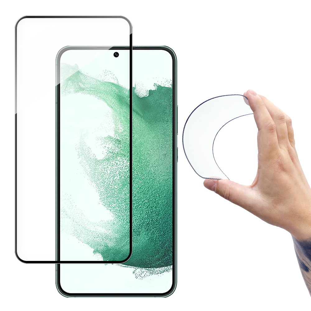 Wozinsky Full Cover Flexi Nano стеклянная плёнка закалённое стекло с рамкой для Samsung Galaxy S22 прозрачный