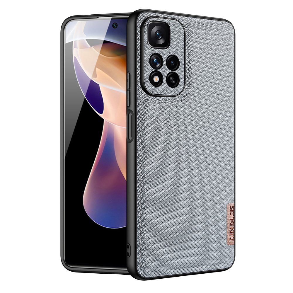 Dux Ducis Fino viedtālruņa apvalks pārklāts ar neilona materiālu Xiaomi Redmi Note 11 Pro+ 5G (China) / 11 Pro 5G (China) / Mi11i HyperCharge / Poco X4 NFC 5G zila