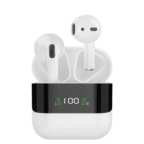 Bluetooth brīvroku iekārta Dudao U15S Balta (ar LED displeju)