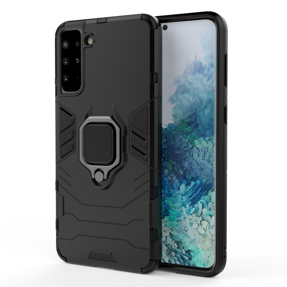 Ring Armor izturīgs hibrīda viedtālruņa apvalks ar magnētisko turētāju Samsung Galaxy S22+ (S22 Plus) melns