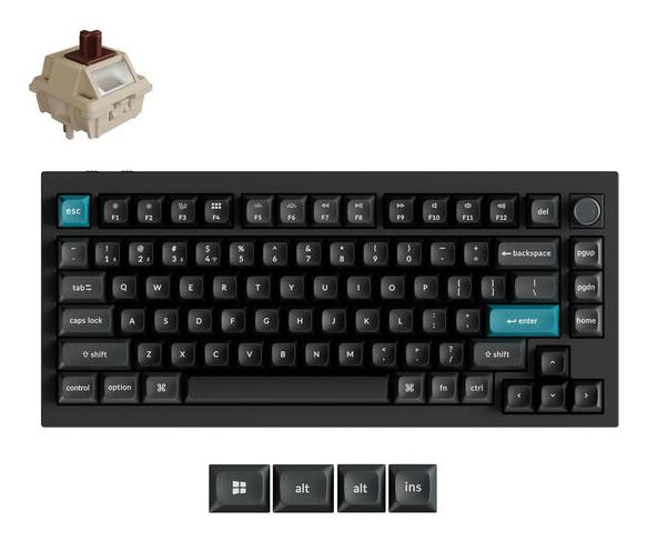 Bezvadu tastatūra KEYCHRON Q1 Ultra Black Q1U-M3