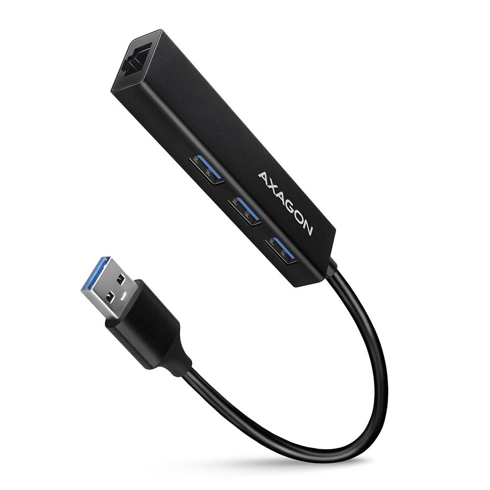 USB3.2 sadalītājs 3 portu ar LAN 0.2m HMA-GL3A Axagon