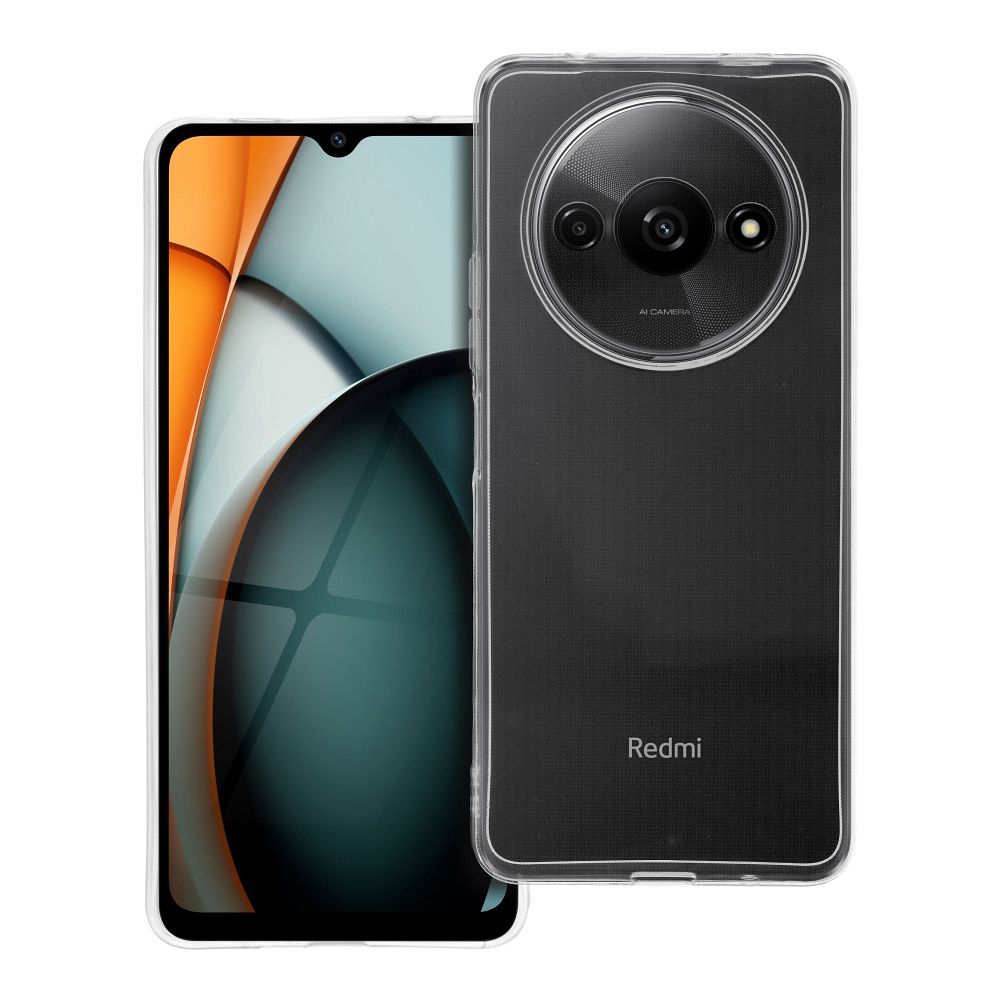 Caurspīdīgs 2 mm viedtālruņa apvalks XIAOMI Redmi A3 4G (ar kameras aizsardzību) caurspīdīgs