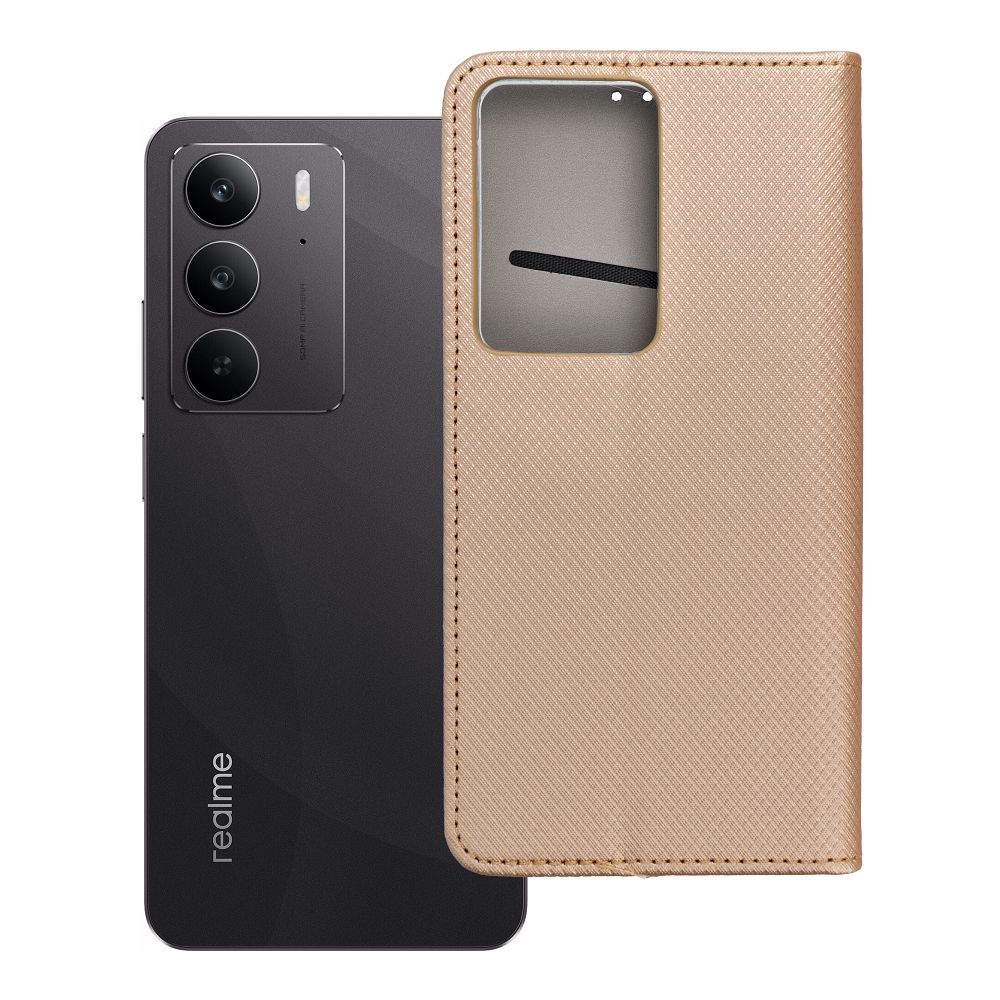 SMART CASE grāmatas tipa viedtālruņa apvalks REALME C75 zelta