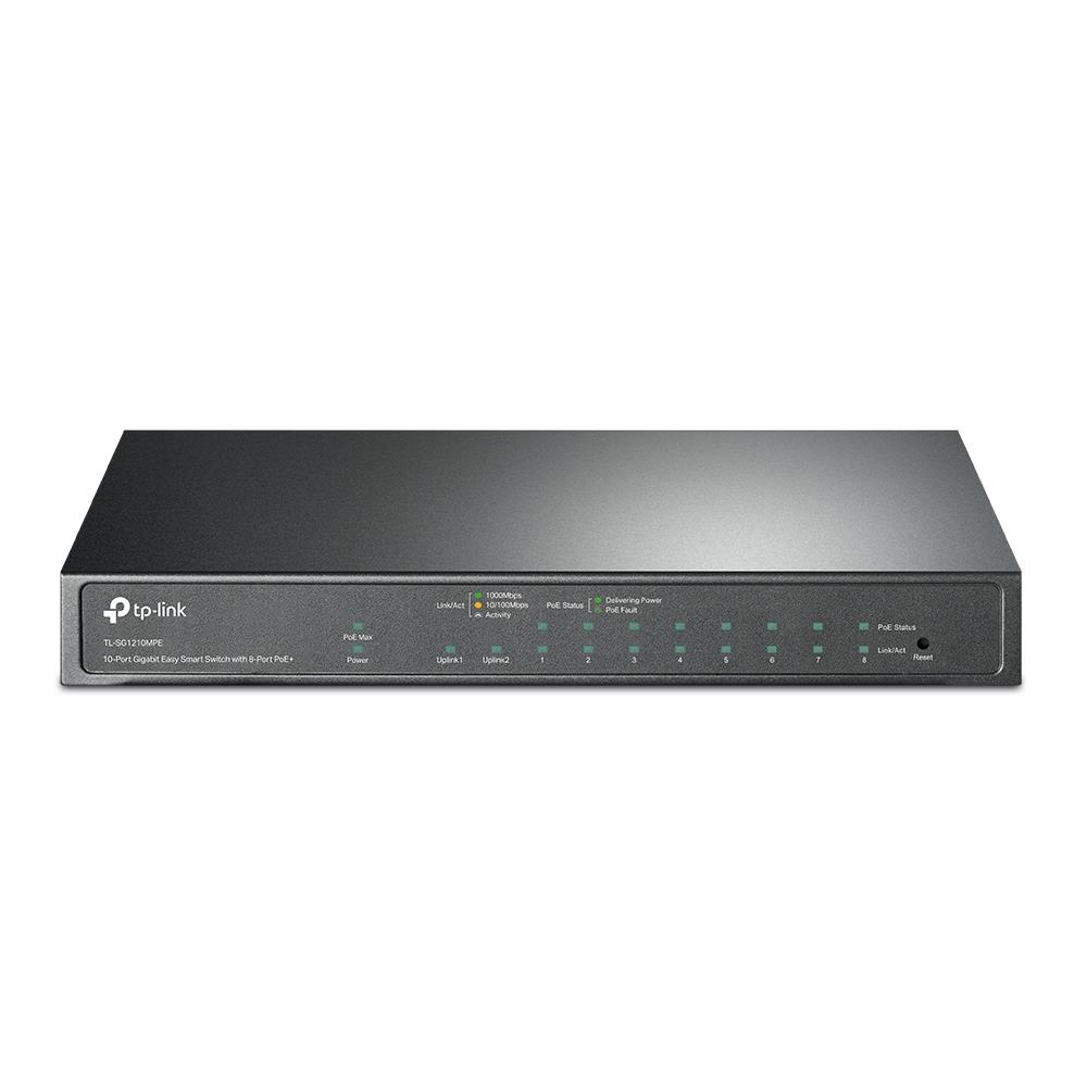 TP-Link komutators galddators 9x1GbE 1xSFP PoE+ 123W TL-SG1210MPE