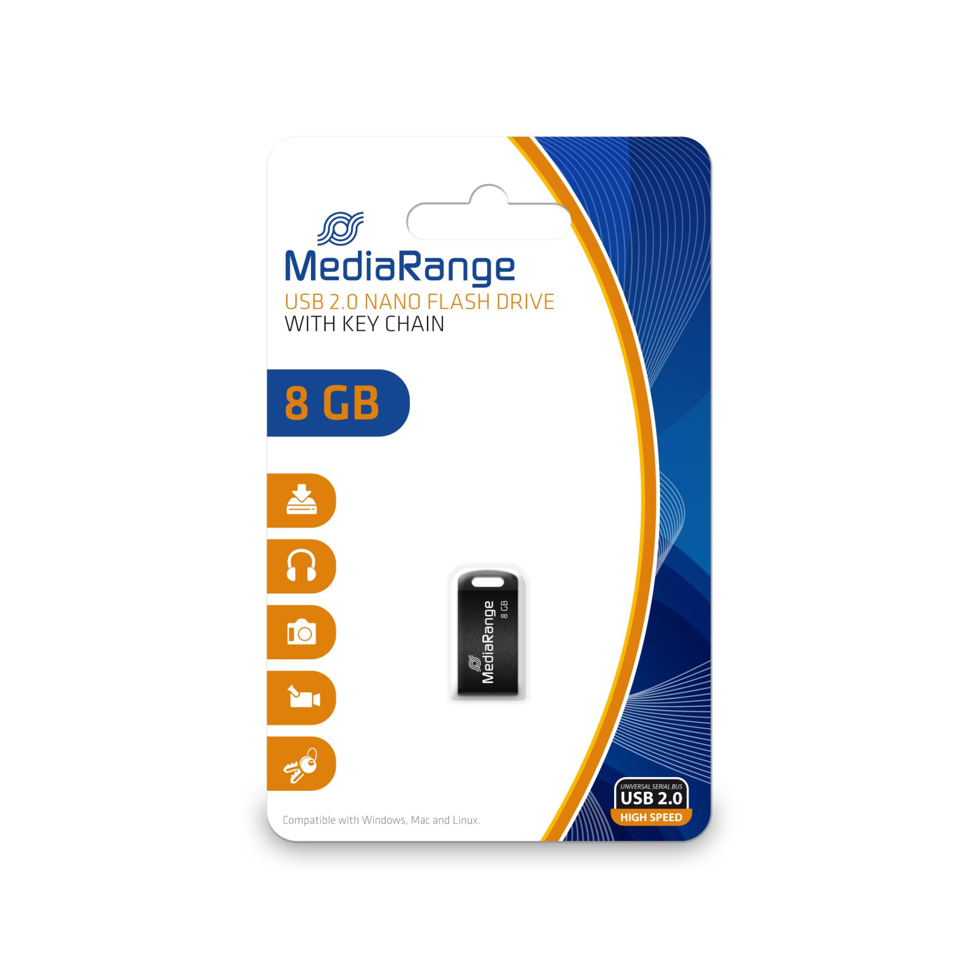 ZIBATMIŅAS ZIBATMIŅAS USB 2 8GB/MR920 MEDIARANGE