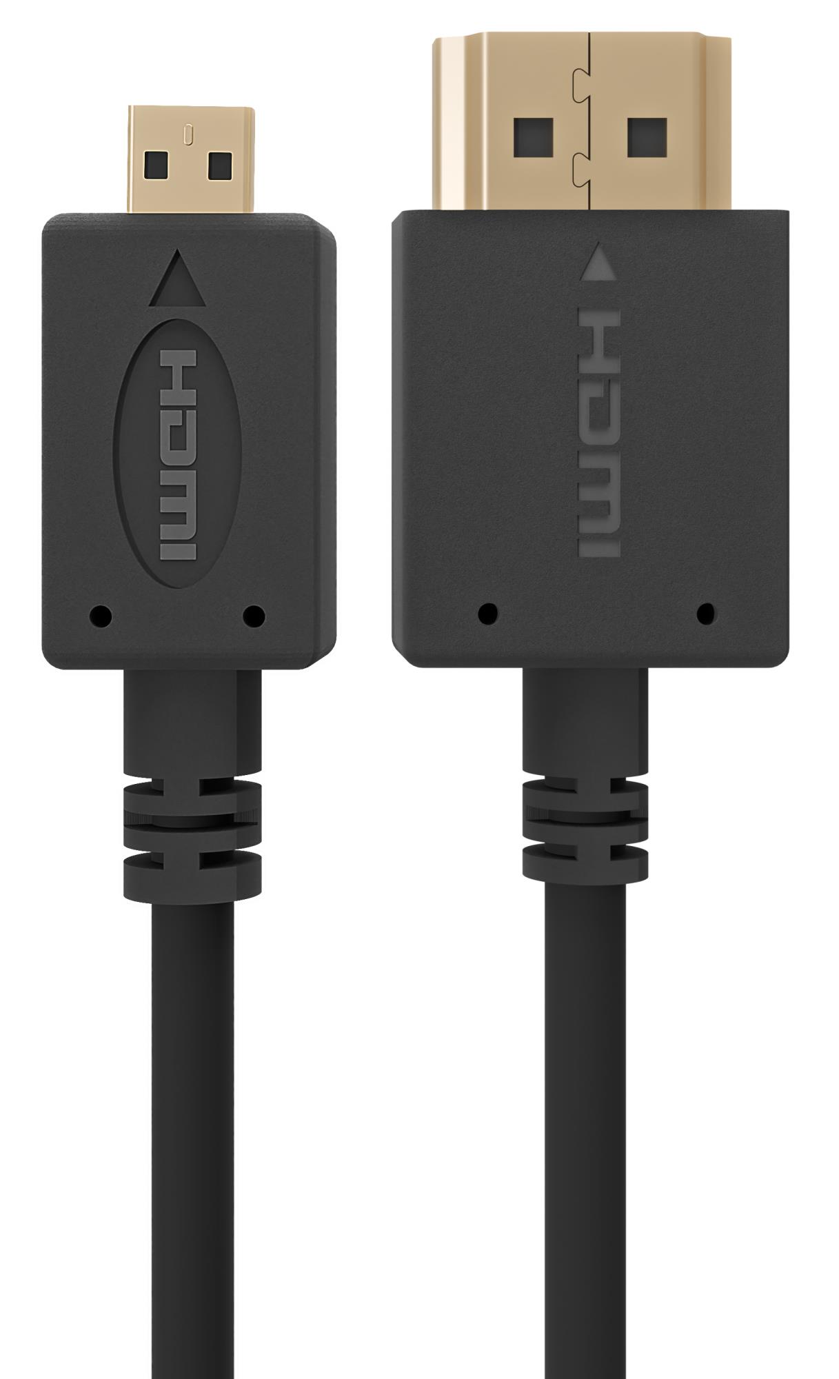 GEMBIRD HDMI-Micro HDMI Kabelis 3M V2.0 melns CC-HDMID-10