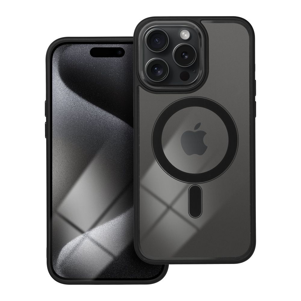 Case for iPhone 15 PRO MAX Color Edge Mag Cover compatible with MagSafe black