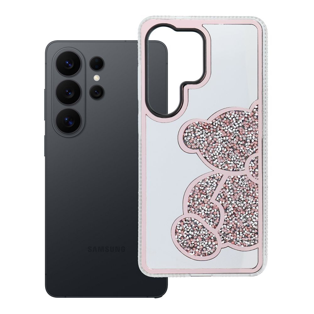 TEDDY BEAR viedtālruņa apvalks SAMSUNG S26 Ultra rozā