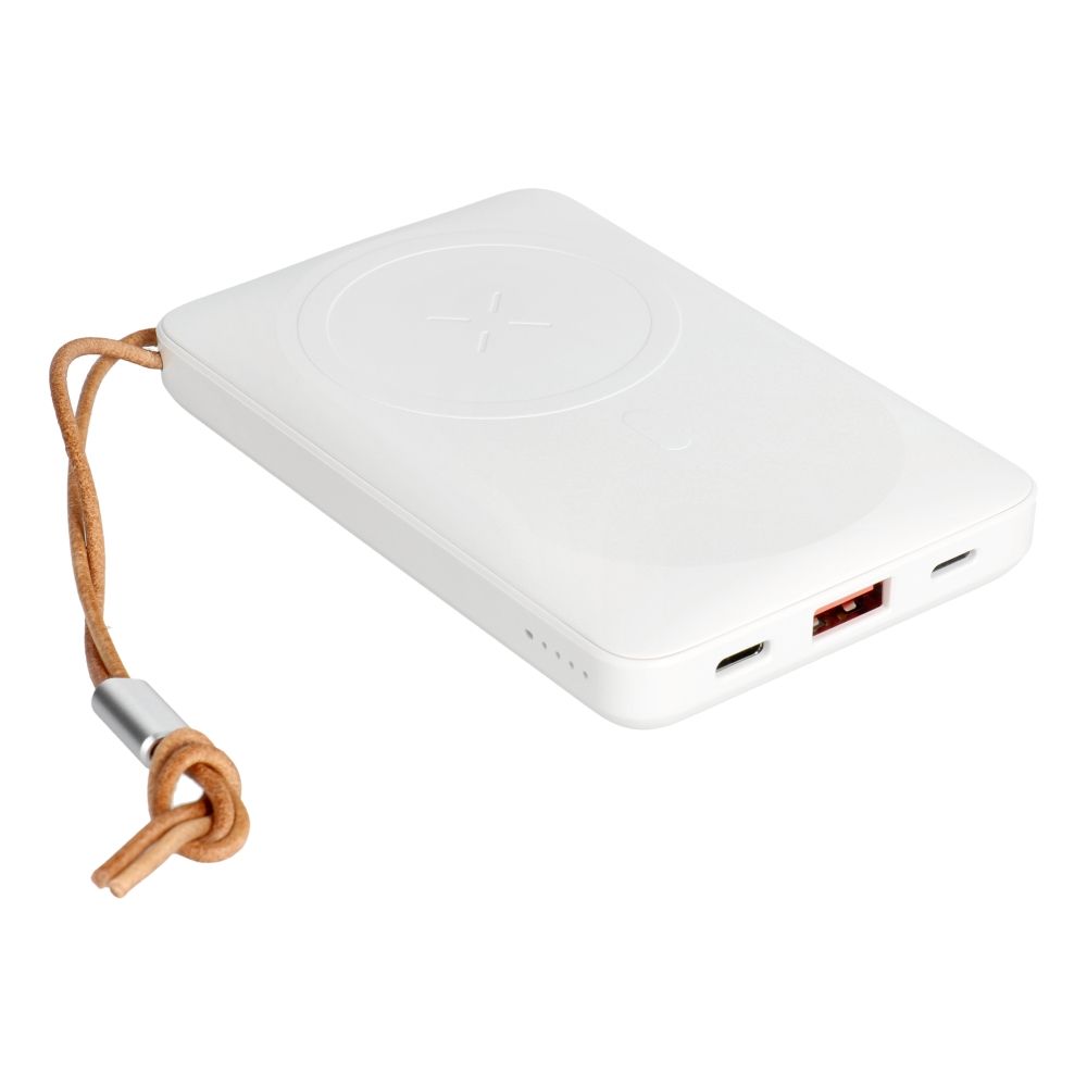 VEGER portatīvais lādētājs 10000 mAh ar bezvadu uzlādi, savietojams ar MagSafe PD QC3.0 2A 20W MagOn (VP1151 / W1151) balta