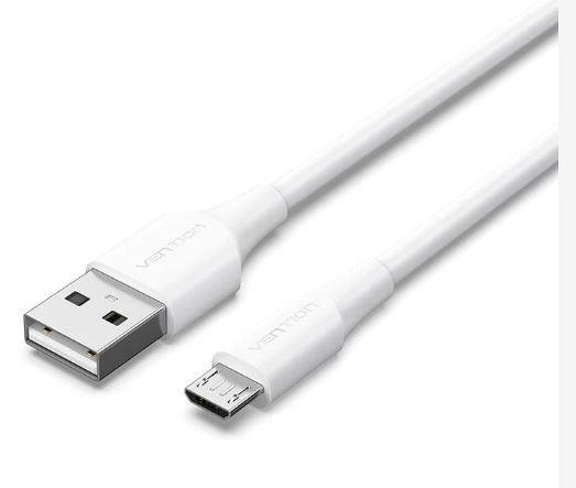 Kabelis USB2.0 uz Micro-B 2m balts Vention