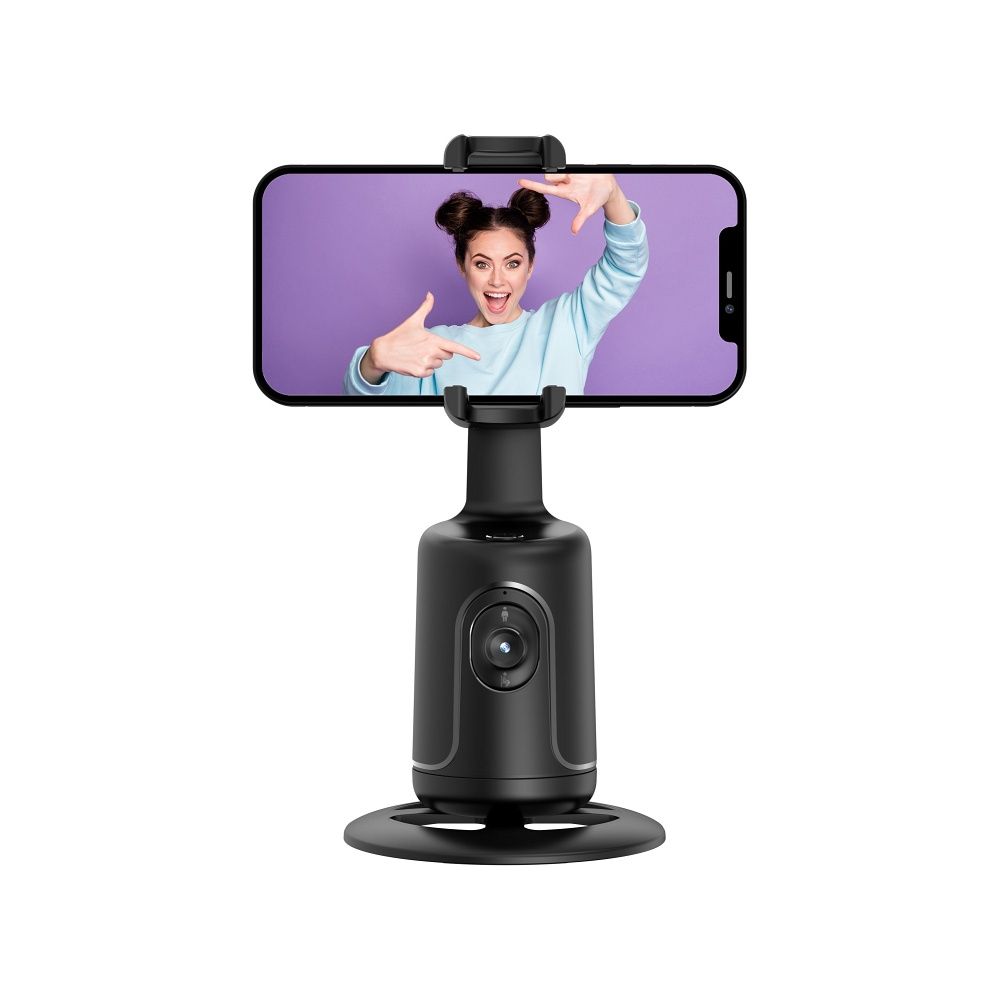 Inteliģents selfie statīvs ar sejas atpazīšanas sekošanu un žestu atpazīšanu P1 - melns