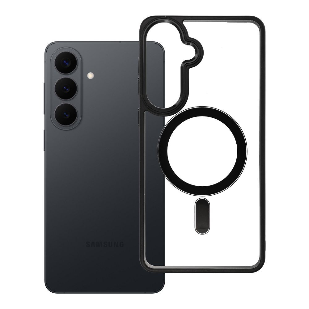 COLOR EDGE MAG COVER viedtālruņa apvalks saderīgs ar Magnētisko MagSafe Samsung S26 Edge melns